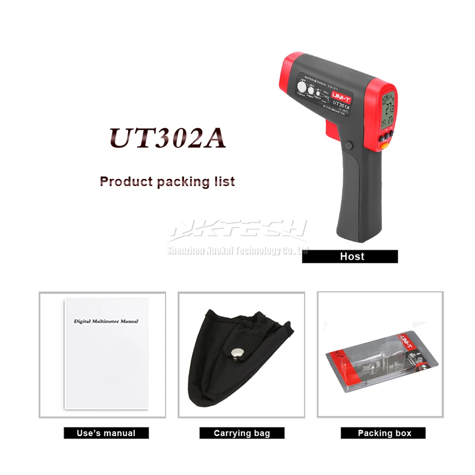UNI-T лазерный инфракрасный термометр UT301A UT301A+ UT301C UT302A UT302C UT302D Высокоточный Бесконтактный ИК-пистолет промышленный температурный тест