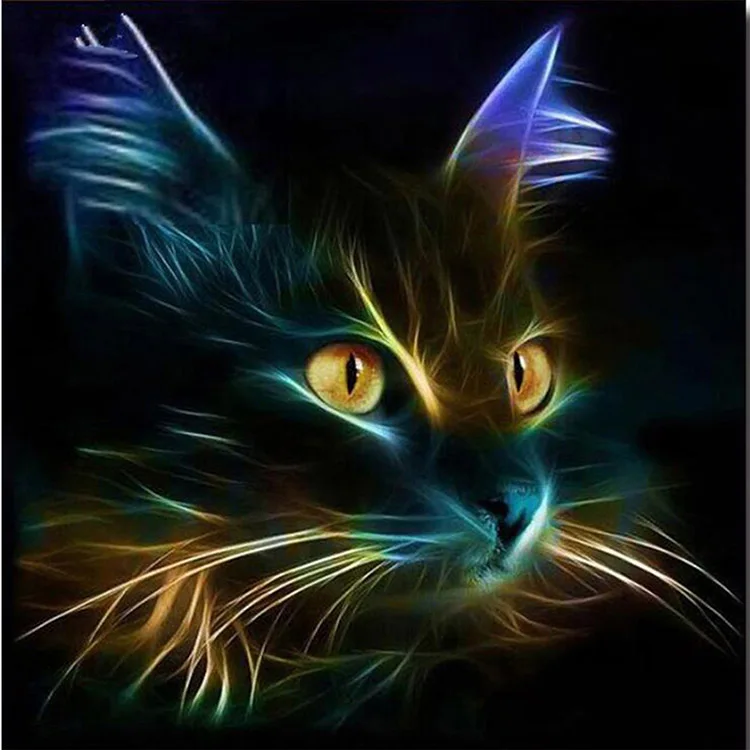 Алмазная картина 5D по номерам настенная художественная кошка DIY настенные картины для украшения гостиной 5D DIY Алмазная картина сова - Цвет: Многоцветный