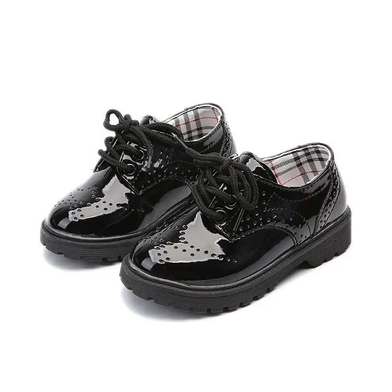 Г. Весенняя Классическая Детская обувь модная обувь на низком каблуке для девочек брендовая противоскользящая подошва детская танцевальная обувь с доставкой - Цвет: Black