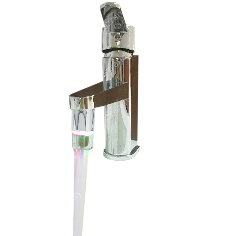 

Multicolor jump change Led light tap faucet aerator with adaptor