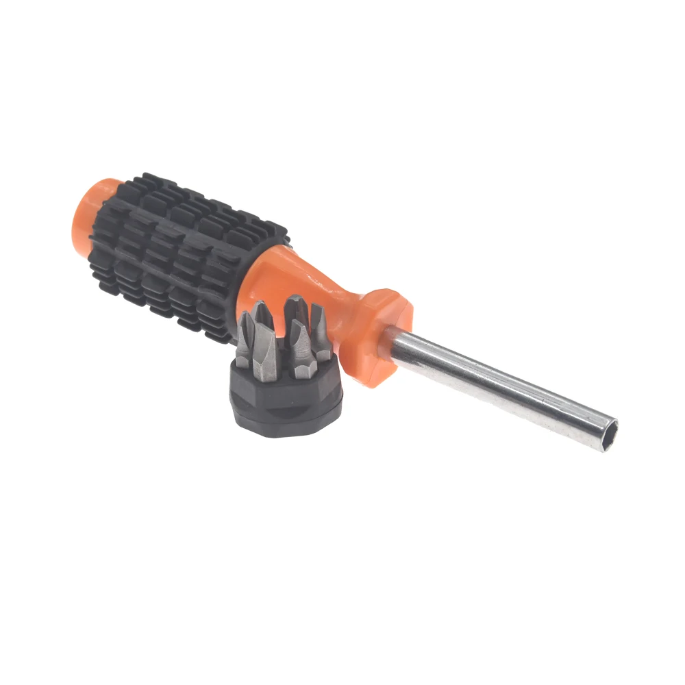 

Portable 6 in 1 Anti Slip Handle Screwdriver Repair Kit Changeable Screw Driver Bit Household Home Woodworking Opening Tools