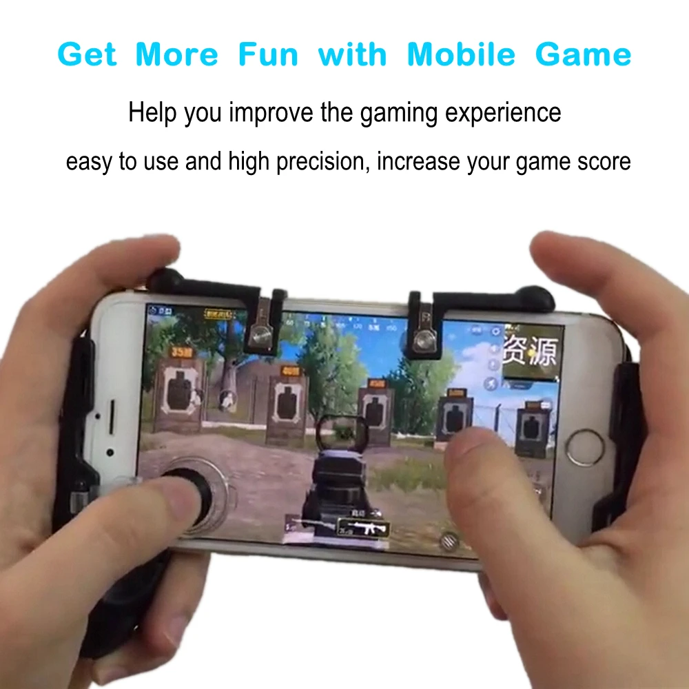 PUGB/PUBG Mobile Gamepad Controller Joystick L1 R1 Triggers Button for Android Phone iPhone Joysticks L1R1 Mobile Game Pad Kit PUGB/PUBG Mobile Gamepad Controller Joystick L1 R1 Triggers Button for Android Phone iPhone Joysticks L1R1 Mobile Game Pad Kit