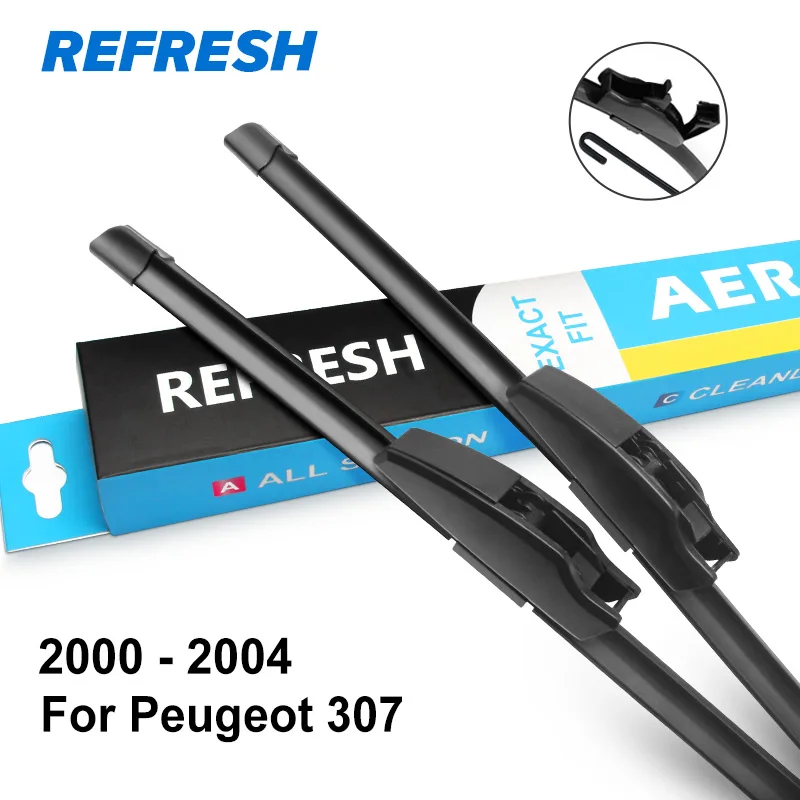 Обновить лезвия стеклоочистителей для Peugeot 307 Fit Hook Arms / Pinch Tab Arms 2000 2001 2002 2003 2004 2005 2006 2007 2008 - Цвет: 2000 - 2004