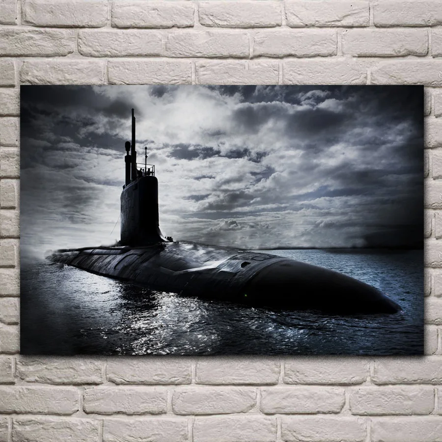Крутые черно белые обои с подводной лодкой KC819 для гостиной домашняя настенная