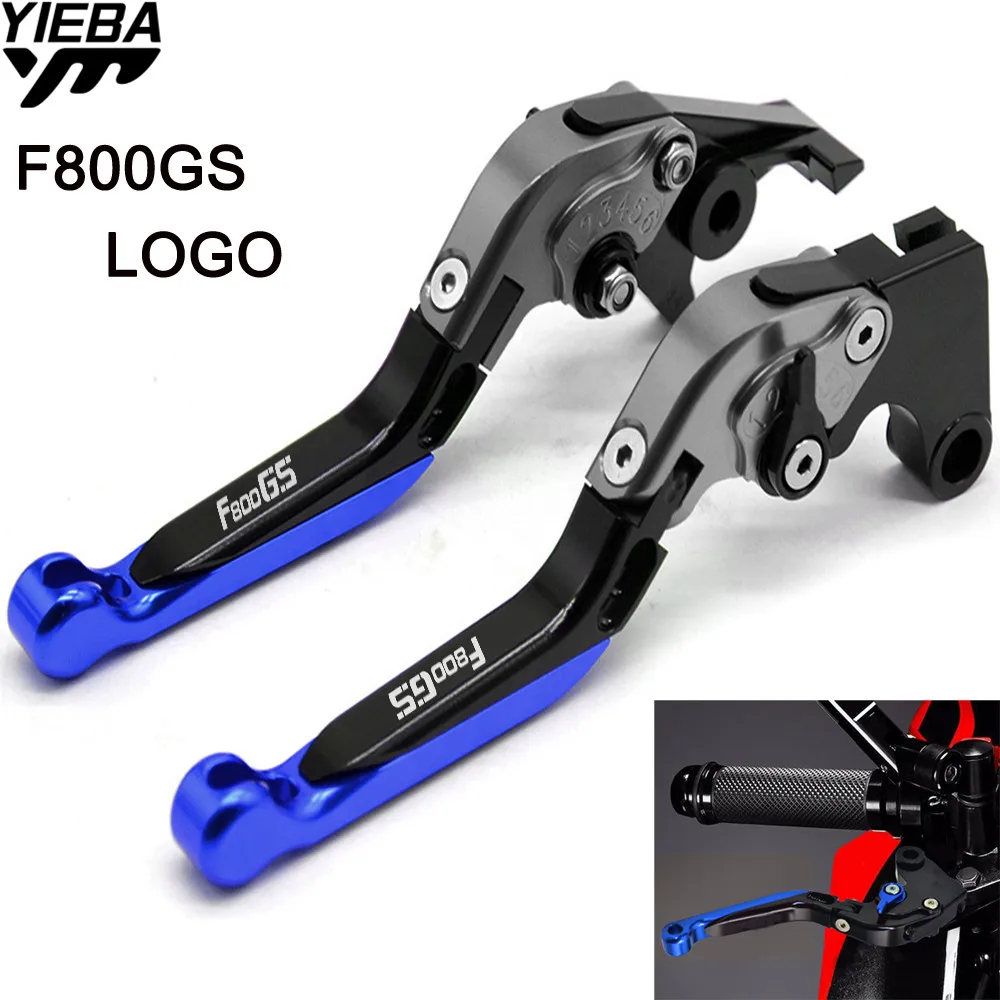 Motorcycle CNC Brake Handle Adjustable Folding Brake Clutch Levers LOGO For BMW F800GS F 800 GS F 800GS AdventuRe 2008-2016 2015
