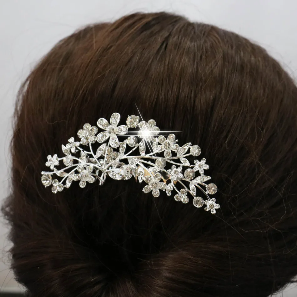 Beautiful Bride Flower Hairpin Leaves Hair Comb Elegant Hair Clips