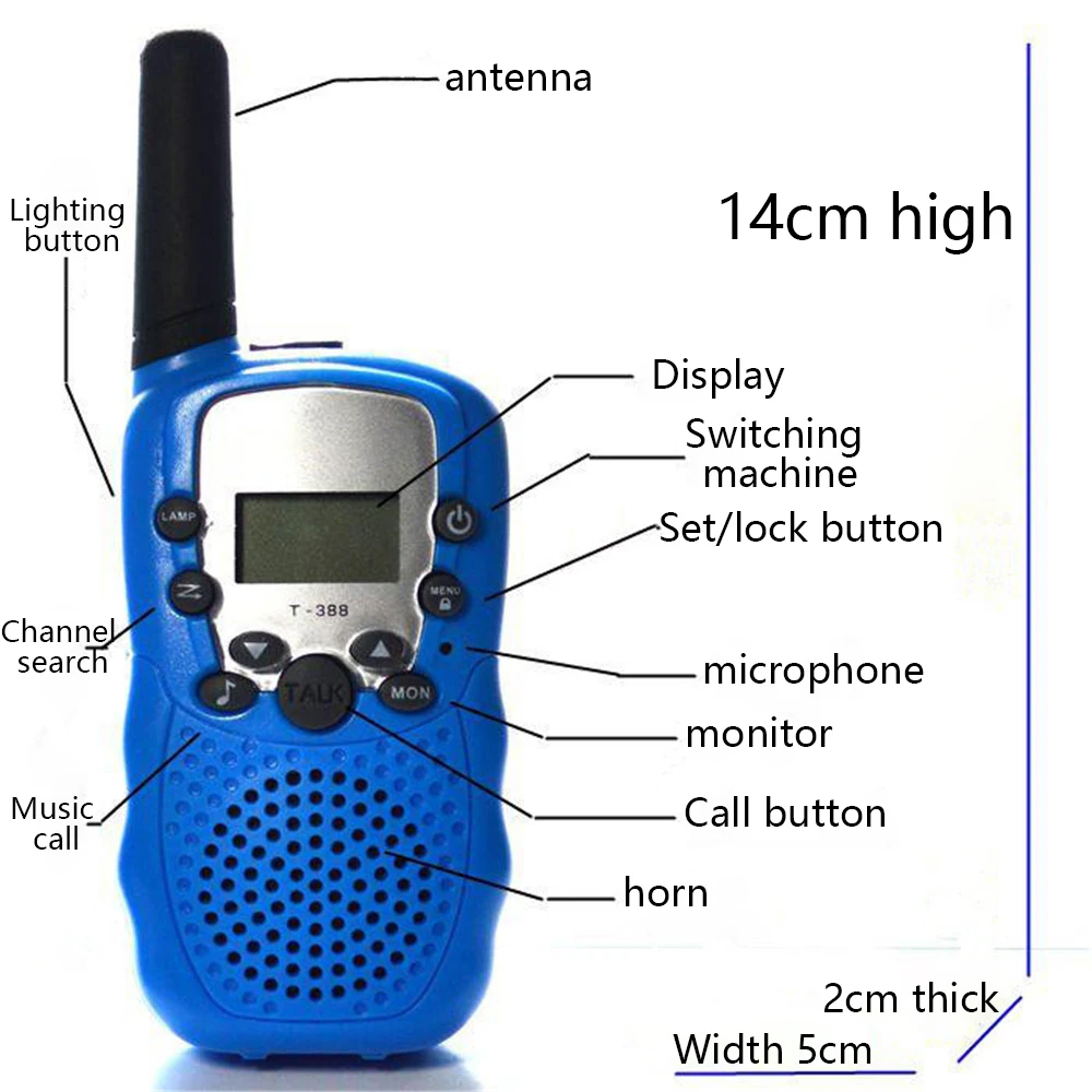 Brinquedos para Crianças Handheld sem Fio Pai-filho ao ar Produtos Eletrônicos Walkie-talkie Multi-color Chamada Livre Comunicação Brinquedo T388 9 Walkie Talkies de brinquedo