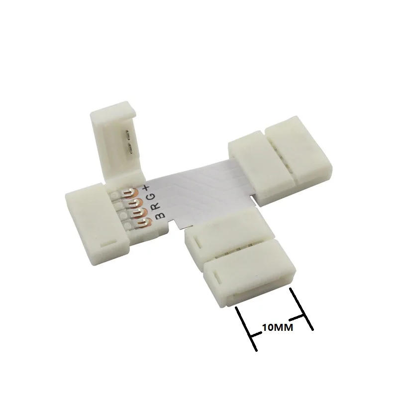4 pin rgb led strip light connector T shape solderless connector (1)