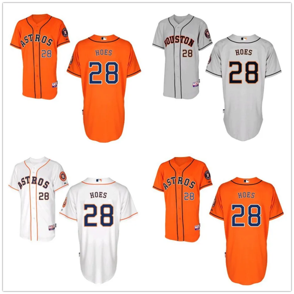LJHoesJersey2015HoustonAstros28whiteorangegreyshirtStitched