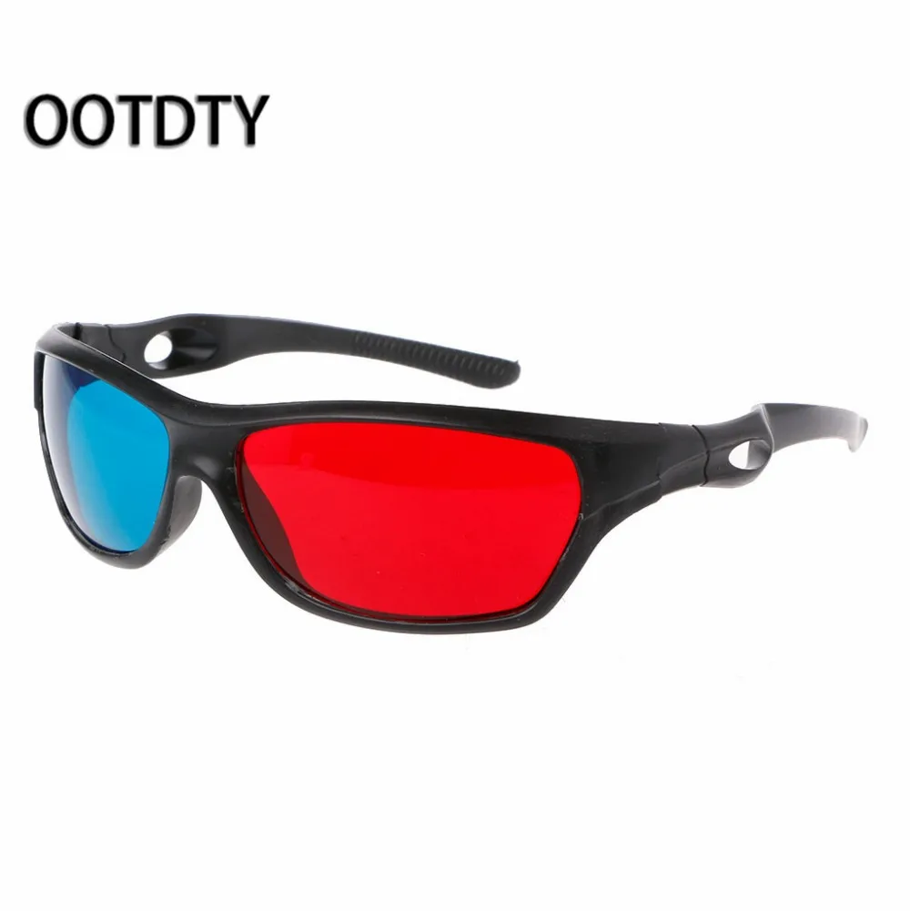 Universal White Frame Red Blue Anaglyph 3D Glasses For Movie Game DVD Video TV