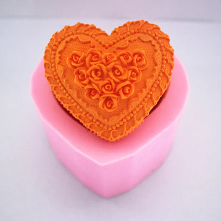 

Handmade Soap Silicone Mold Animal Candle Molds Polymer Clay letter heart-shape roses