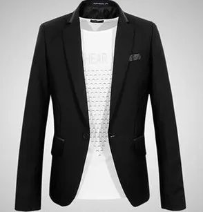 Новинка, мужской деловой костюм, мужской костюм для отдыха, мужской костюм в Корейском стиле, мужская куртка - Цвет: 301 black