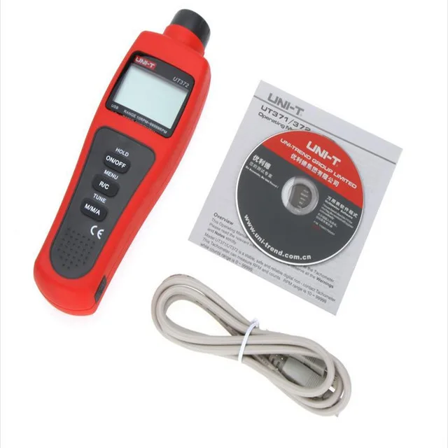 

UNI-T UT372 Non-Contact Tachometers Target RPM Range 10~99999 MAX/MIN/AVG Test Distance 5~20cm USB Interface