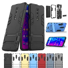 Luxury Armor Shockproof Phone Case For Oneplus 7 Pro Hybrid PC Soft TPU Protective Back Cover For Oneplus 7 Pro Case With Holder