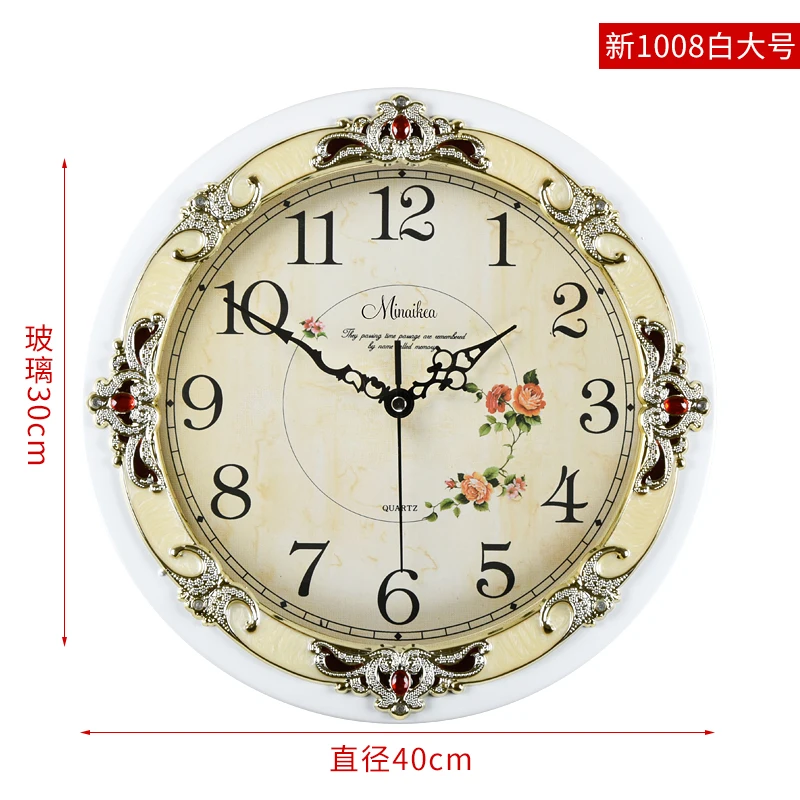 Retro Pastoral Quartz Wall Clocks Color:H