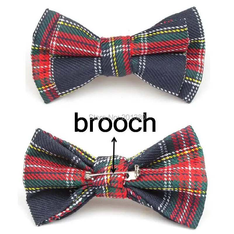 Pin Boys Bow Ties Cotton Plaid Bowtie