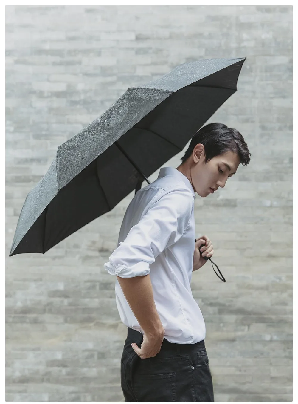 Xiaomi 90 Umbrella Windproof Waterproof Anti-UV oversize reinforced umbrella three folding Sunny and Rainy Umbrella (16)