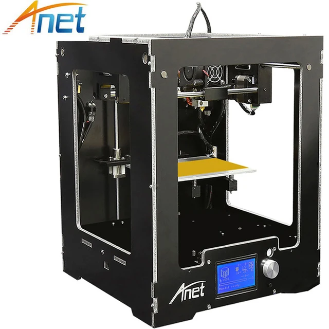 Best Price Anet A3 3D Printer Machine Full Acrylic Assembled Reprap Prusa i3 3D Printer Kit with Filament 8G SD Card +Tool for Free Large 