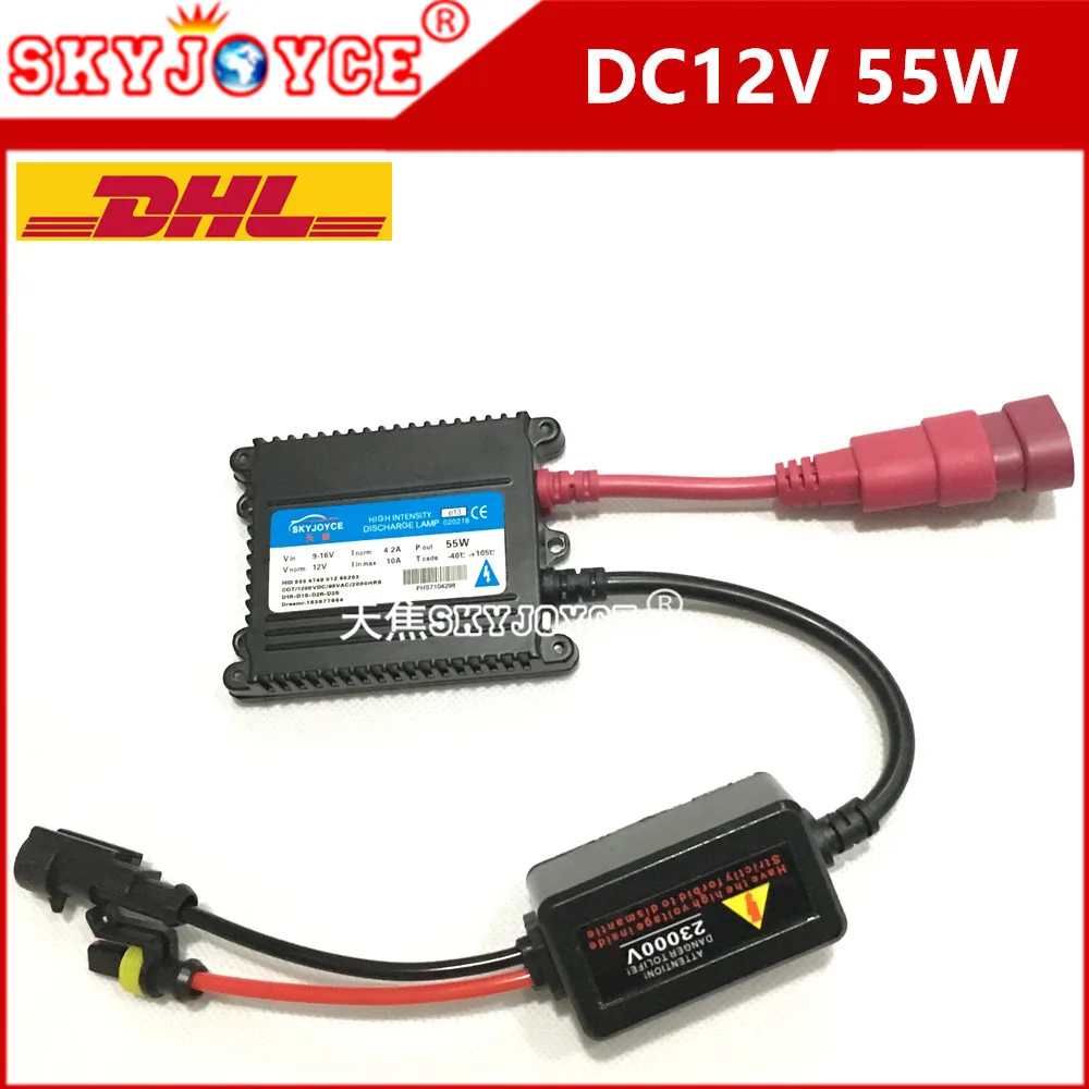

10 X DHL Wholesale DC12V hid xenon ballast 55W DC ballast driving light H11 hid kit H7 8000K hid H15000K xenon hid ballast 55W
