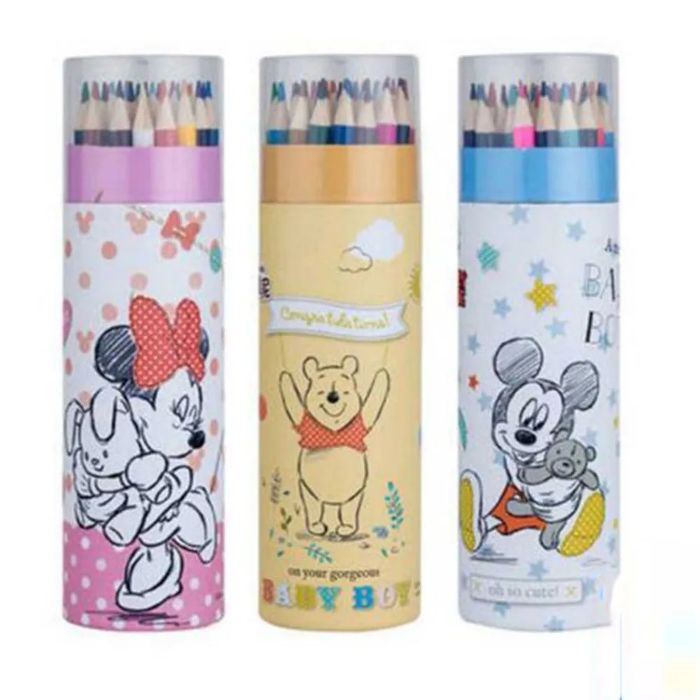 

Free shipping 12 24 36 color HB school pencil cartoon painting art coloring lead pen lapis de cor faber castell S012 TOUCHNEW