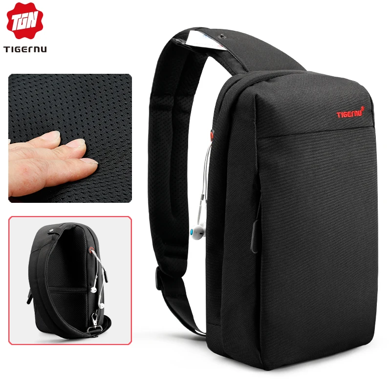 Tigernu الأزياء سفر الطفل أكياس الرجال حقيبة صدر للرجال Multifunctioanal Crossbody أكياس مكافحة سرقة النساء 9.7 \