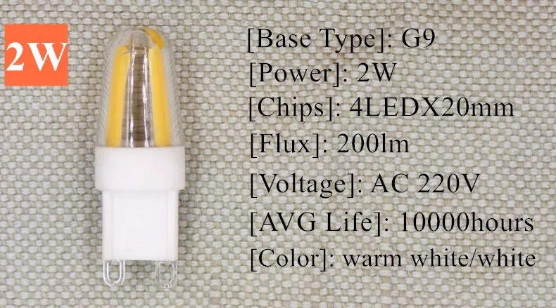 2019 Высокая мощность светодио дный лампа G9 кукурузы шарик 2 W 4 W AC 220 V светодио дный light 360 градусов угол луча spotlight лампы накаливания