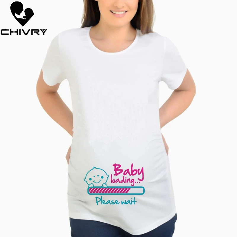 Chivry Футболка для беременных женские летние повседневные футболки с короткими рукавами для беременных для грудного вскармливания
