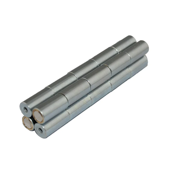 D10x20mm cylinder round zinc plated monopole magnetic holder neodymium permanent pot magnet  (2)