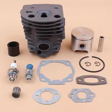 46MM Cylinder Piston Ring /Intake Manifold Gasket Kit For HUSQVARNA 55 51 Rancher Chainsaw Decompression Valve 45mm cylinder piston clutch drum air filter kit for husqvarna 51 55 rancher chainsaw motor spare parts