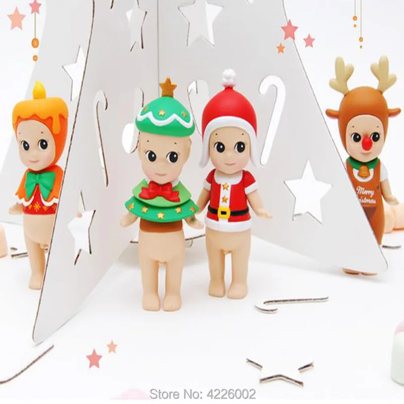 Sonny Angel Рождественская серия мини ПВХ Фигурки Kewpie Коллекционная Фигурка Набор Детские игрушки для детей подарок на день рождения