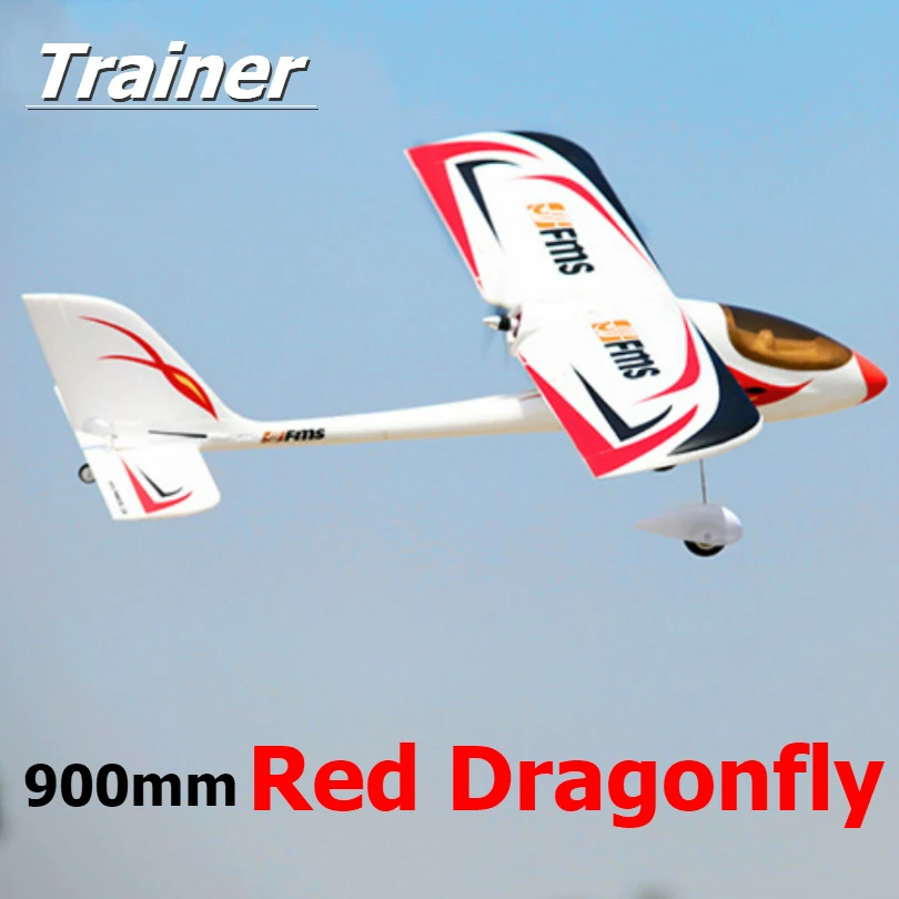 FMS 900 мм (35 4 дюйма) Red Dragonfly 4CH 2S PNP долговечный EPO RC Самолет Легкий тренажер для