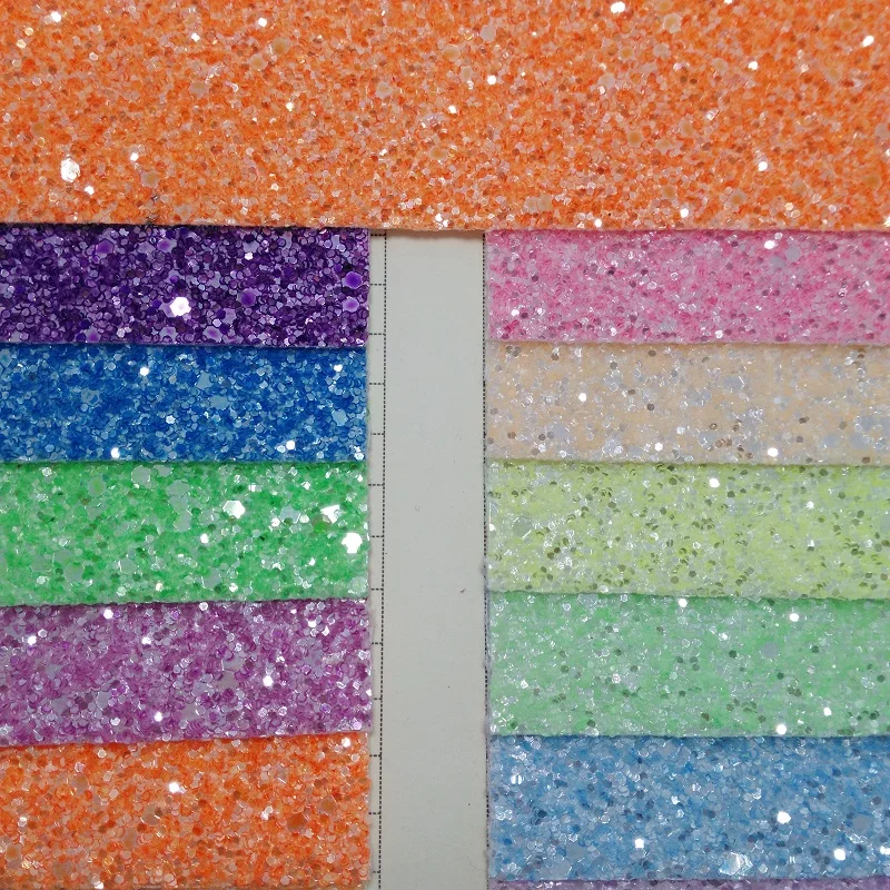 

91x134cm Synthetic Leather, Vinyl Fabric, Crystal Chunky Glitter Leather Fabric for Bows DIY accessories P2302