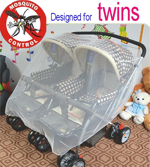Mosquitera para cochecito de nacido, Protector para cochecito de bebé gemelo, cubierta contra insectos, barra de red|stroller mosquito net|twins pushchairfor twins - AliExpress