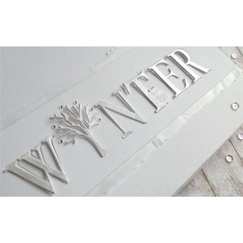 

DiyArts Letter Owl Tree Alphabet Word Winter Dies Metal Cutting for Scrapbooking New 2019 Crafts Die Cuts Card Album Embossing