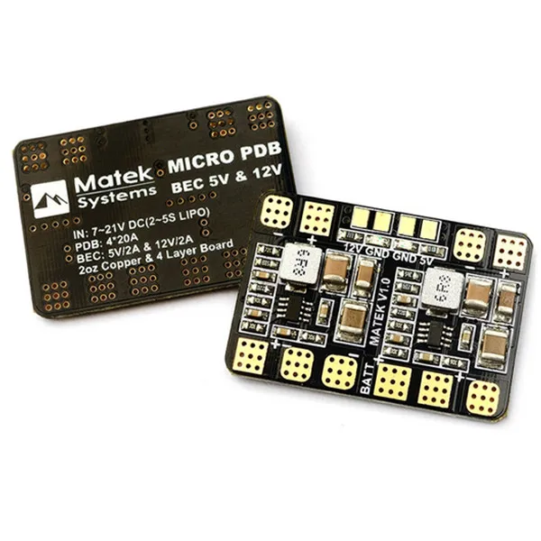 Matek Micro PDB с 5V 12V Dual BEC выход для FPV мультикоптера | Игрушки и хобби
