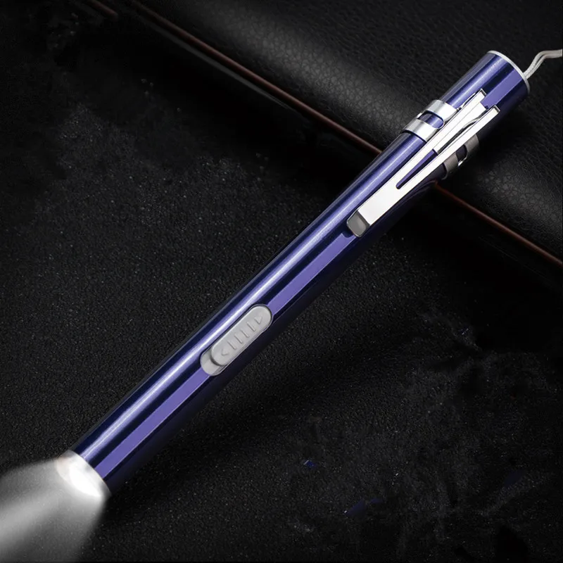 

LED 3W USB Portable Torch White Medical Pupil Mouth Exam Pen Light Rechargeable Home Emergency Travel Emergency Lighting