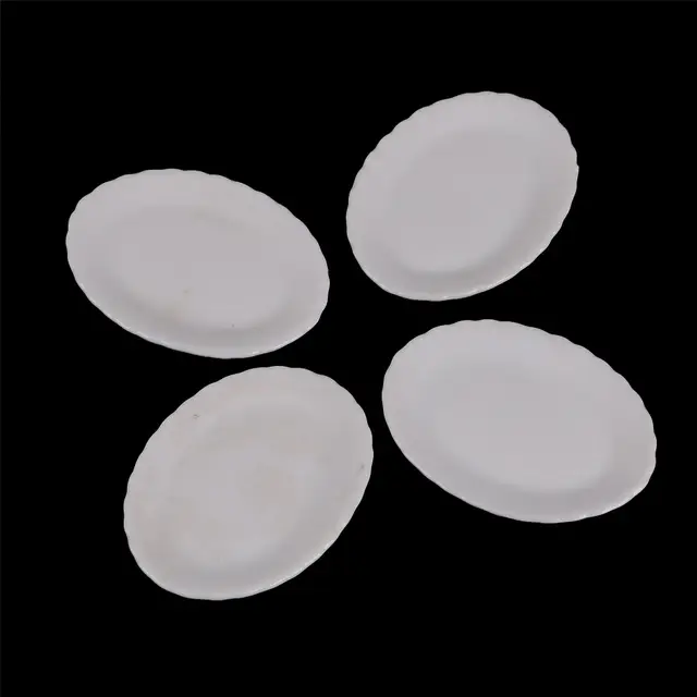 1 6 12 Dollhouse Miniature White Ceramics Dish Plate Doll House White Ceramics Dish Plate Doll House