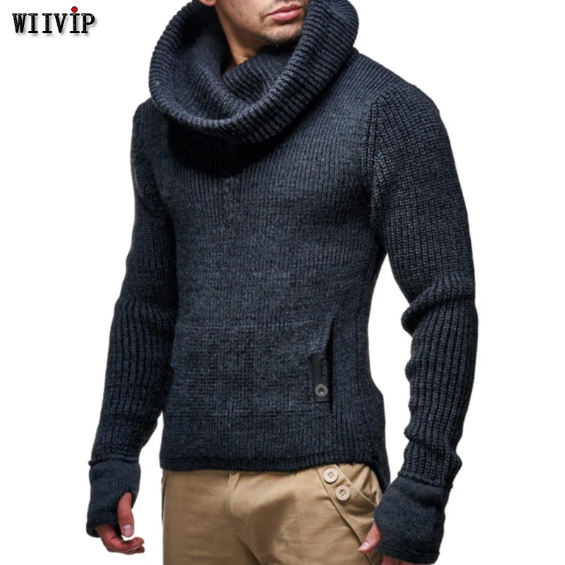 M 3XL New Men Fashion Full Sleeve Turn Down Collar Casual Sweater ...