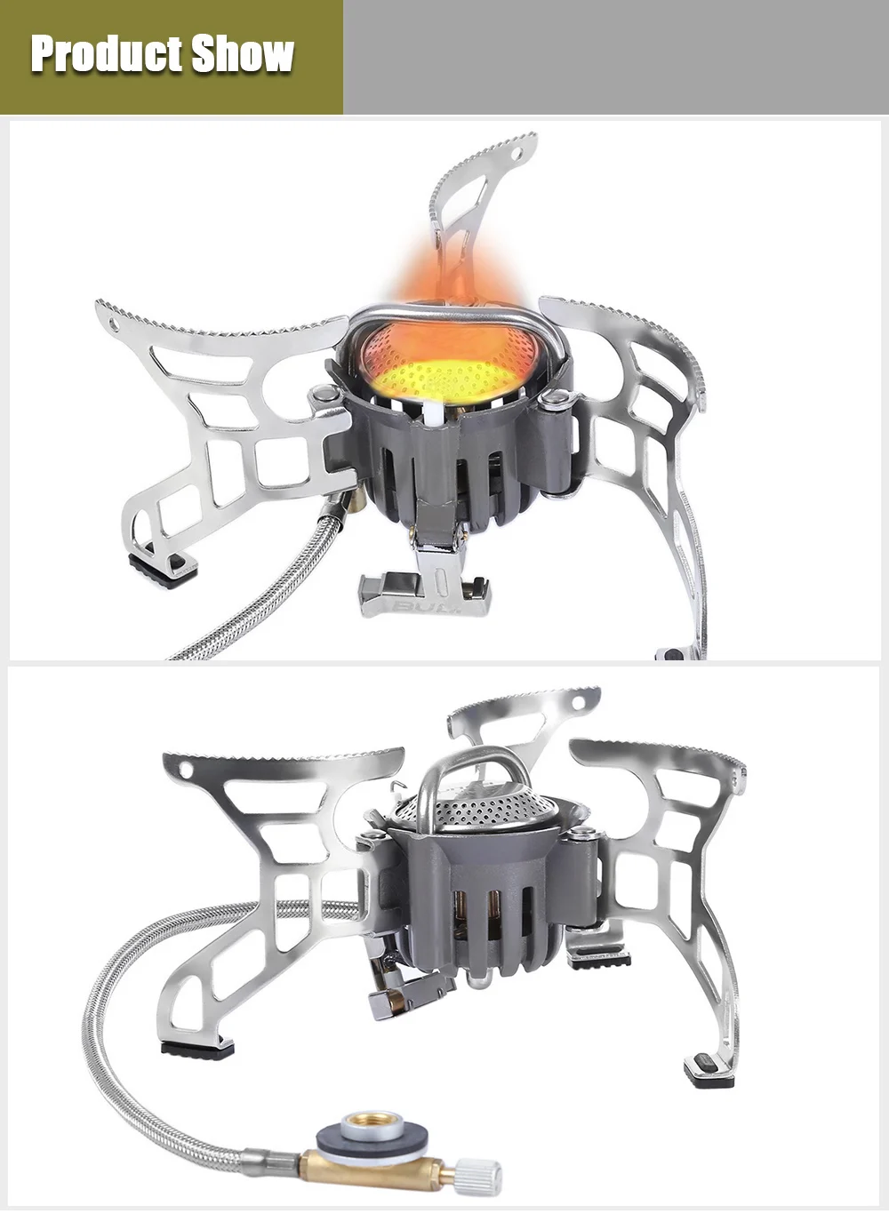 BULIN BL100 - T4 - A Outdoor Camping Picnic Foldable Split Gas Stove Portable BBQ Gear
