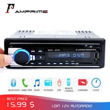 AMPrime 12 В 1Din автомагнитолы стерео Bluetooth пульт дистанционного управления зарядное устройство телефон USB/SD аудио mp3-плеер 1 DIN In-Dash автомобильное аудио радио