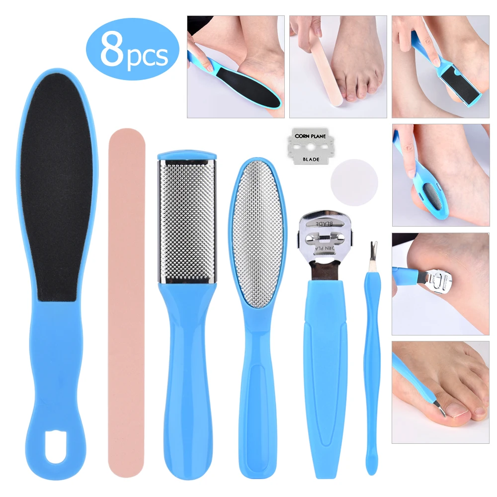 Buy 8Pcs Foot Pedicure File Set for Feet Heel Toe