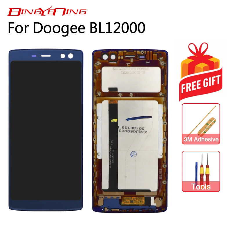 

BingYeNing New Original For Doogee BL12000 Touch Screen +LCD Display +Frame Assembly Replacement