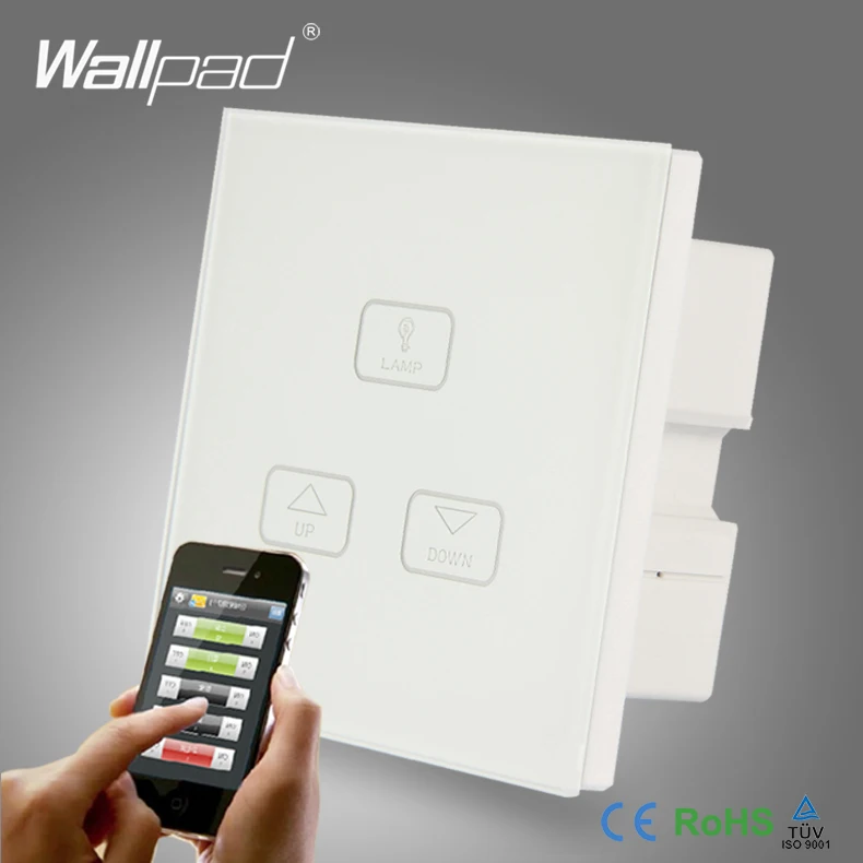 2pcs 3 Gang 2 3 4 Way Dimming Control Switch Wallpad Modern White Glass LED Light