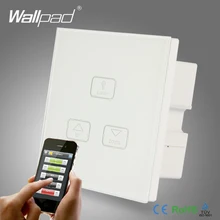 2pcs 3 Gang 2 3 4 Way Dimming Control Switch Wallpad Modern White Glass LED Light