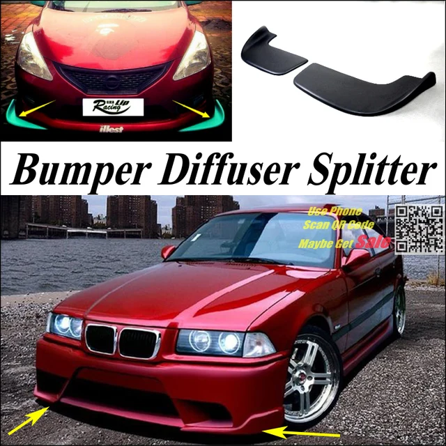 car splitter diffuser bumper canard lip for bmw 3 m3 e30 e36 e46car splitter diffuser bumper canard lip for bmw 3 m3 e30 e36 e46 tuning body kit front deflector car fin chin reduce body