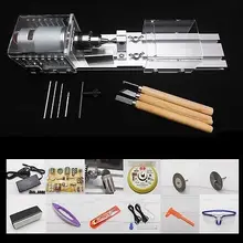 100W Multifunction DIY Wood Lathe Mini Lathe Cutting Machine Table Saw Polisher For Polishing Cutting Woodworking