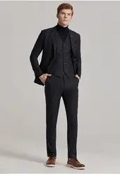 Модные Бизнес Костюмы Slim Fit заказ Костюмы Жених прополка Костюмы партии Юбочные костюмы для женщин для Для мужчин Блейзер Для мужчин