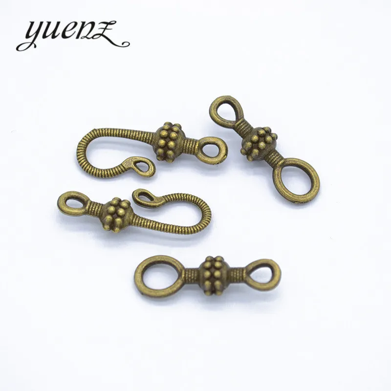 

YuenZ 10 set Antique bronze tone alloy toggle clasp hook metal connectors diy jewelry findings & accessories V218