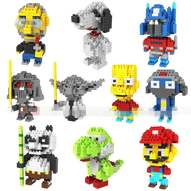 Лоз мини-блоки мультфильм серии DIY строительные игрушки аниме модель детских игрушек Детский подарок