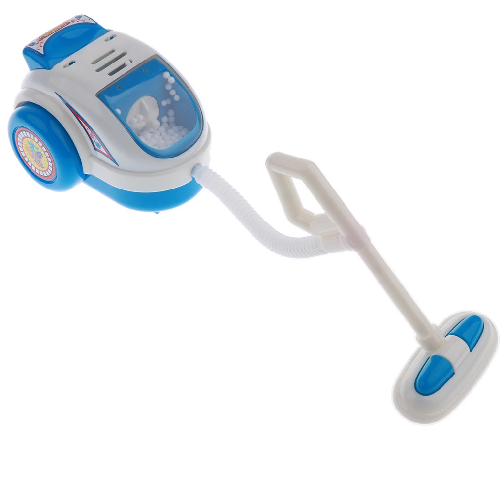 Blue Vacuum Cleaner Mini Appliance (AA Battery Powered) for Kids Pretend Play Toys